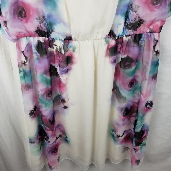 Maurices Ivory Multicolored Sleeveless Dress Sz XL - Picture 5 of 9